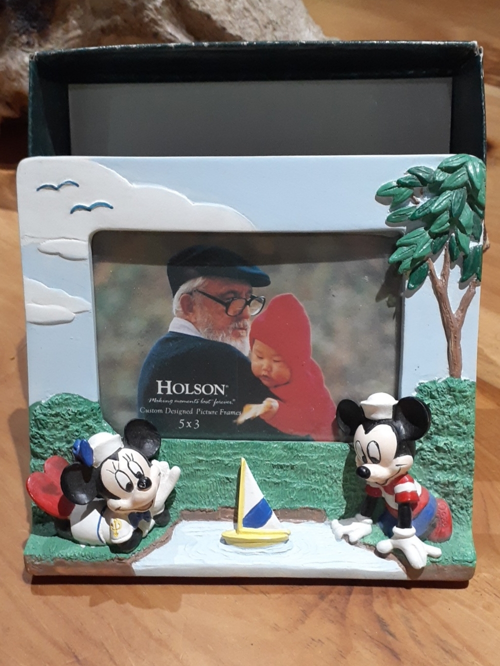 Vintage 1990s Hoslon Walt Disney Company Disney Lake Picture Frame 5x3